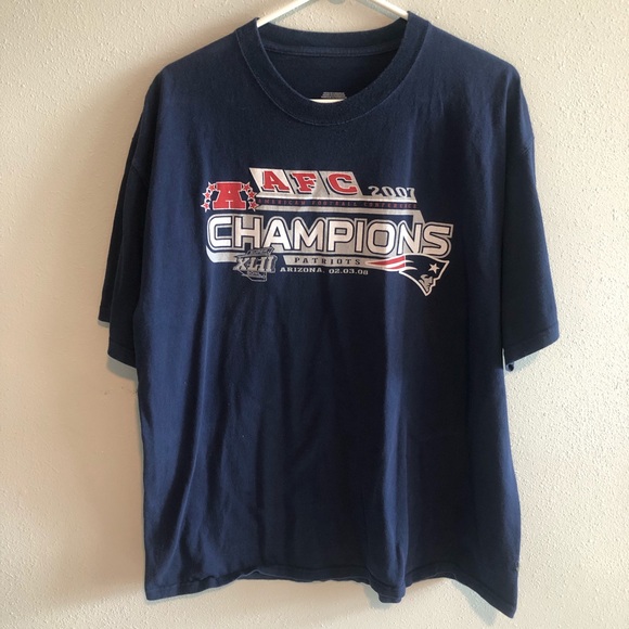 Patriots Tee Shirts Mens XL 2 Navy Blue Tee Shirts - Picture 5 of 7